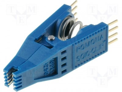 Измервателна щипка POM-5250 Измервателен клипс; SOIC; PIN:8; син; позлатен